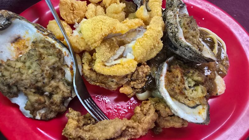 Oysters Raw And Fried On The Same Spread