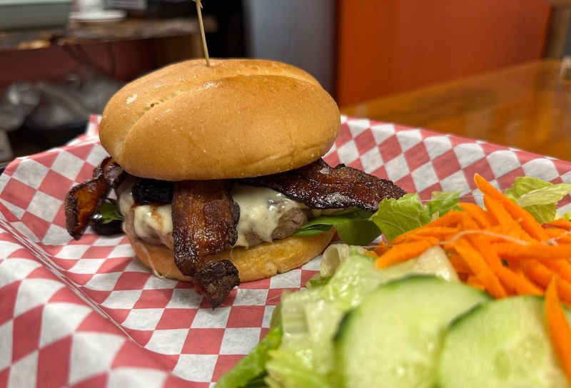 Blackened Buffalo BBQ Burger Worth The Detour