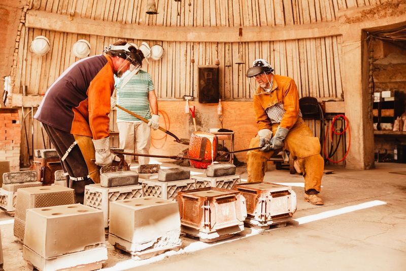 Watching Bronze Being Poured
