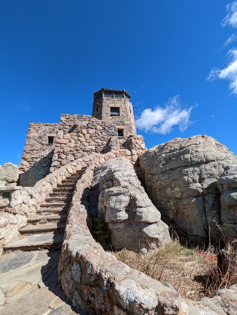 The Historic Fire Lookout Tower at the Summit