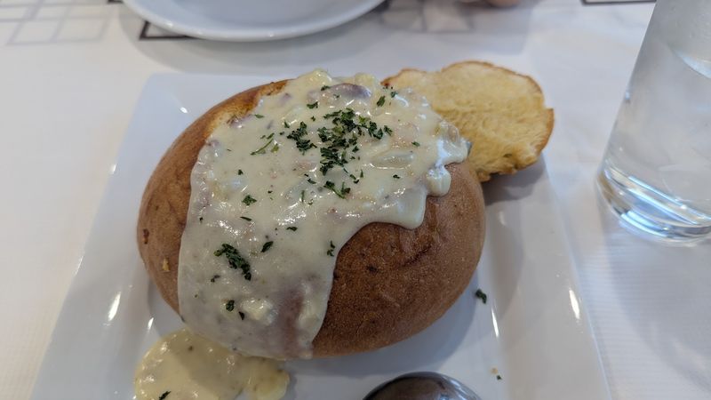 Clam Chowder In A Bread Bowl Worth Ordering