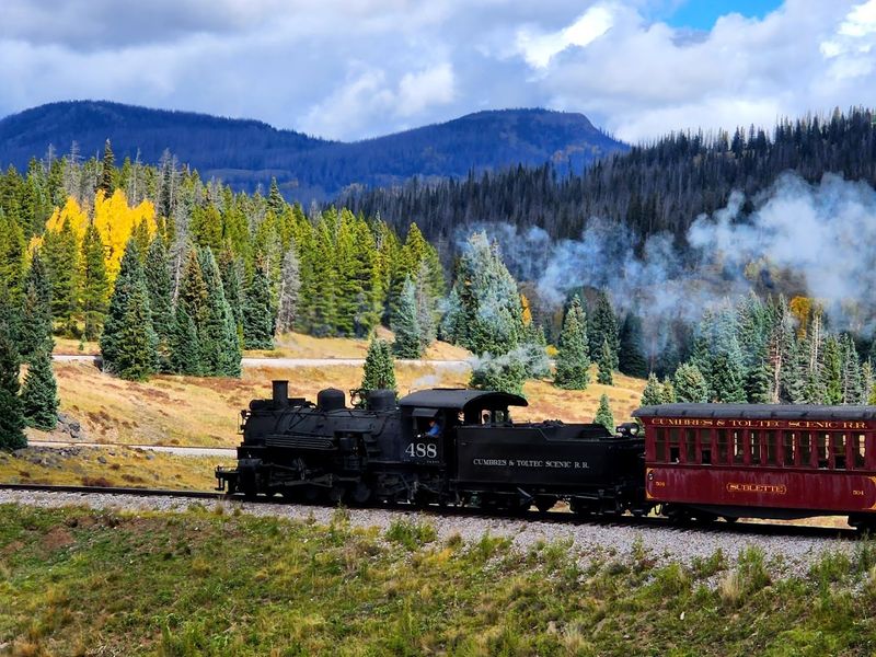 Steam Rising Over Mountain Rails