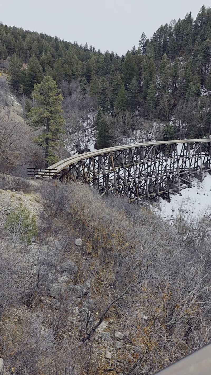 Canyon Views Framed By Old Woodwork