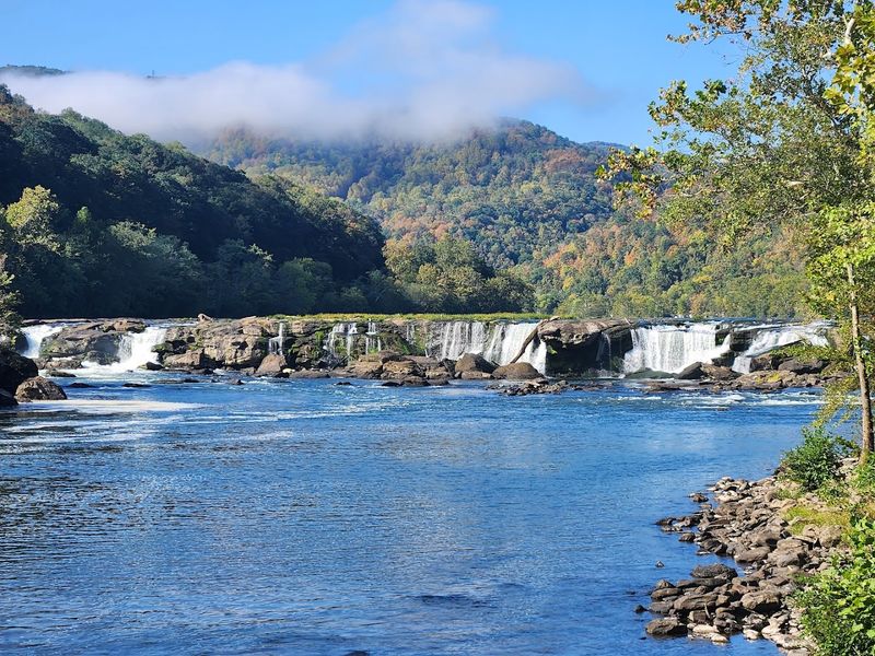 Sandstone Falls Up Close