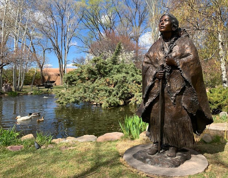 A Pondside Pause Among Art