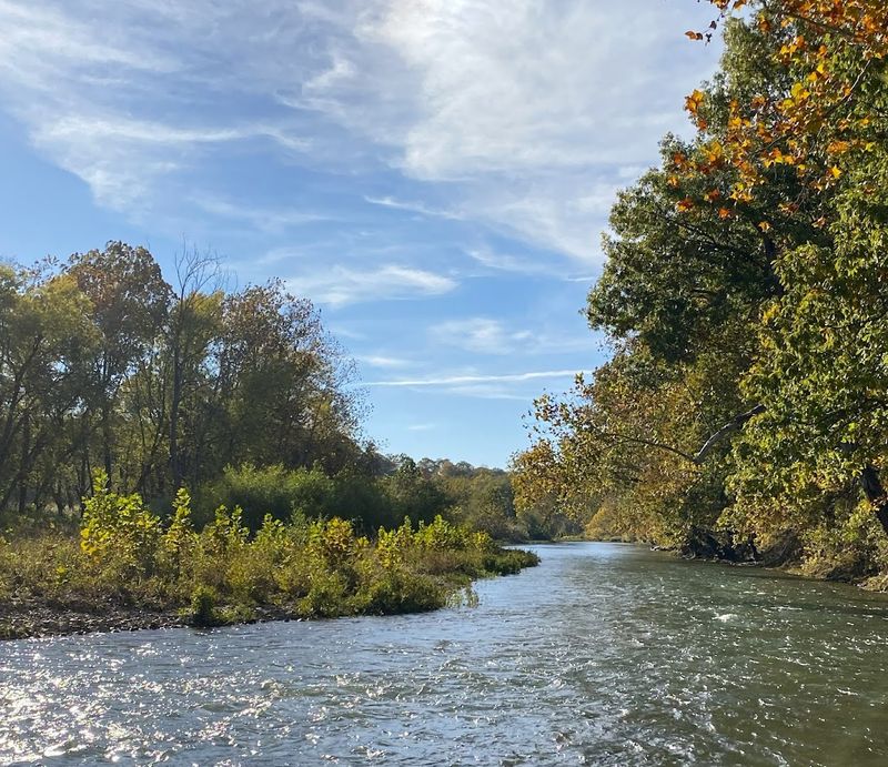 The Cave Sits Along The Beautiful Shoal Creek