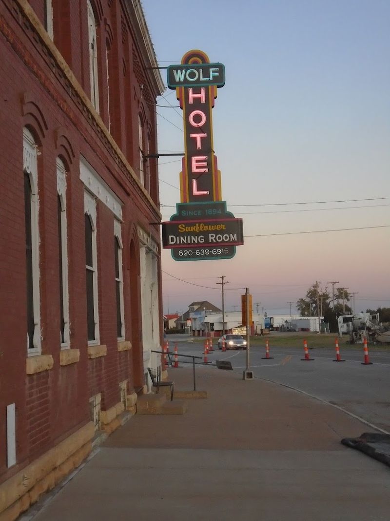 It Sits Beneath The Historic Wolf Hotel