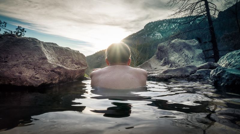 A Peaceful Soak With Rugged Scenery