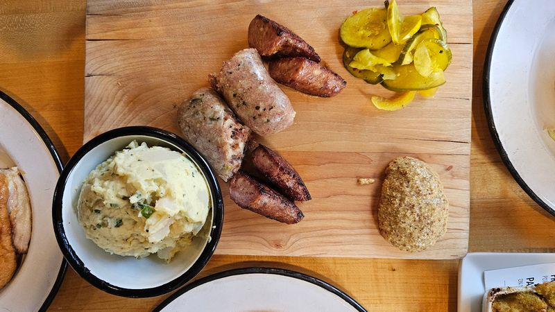 Sample The House Sausages At The Butcher Case