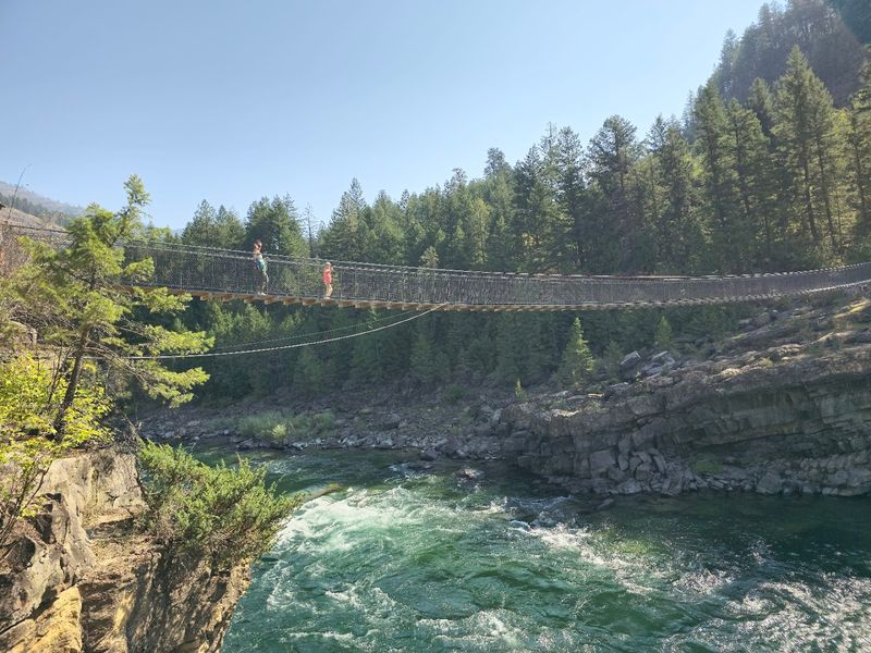 Kootenai Falls Suspension Bridge, Libby, Montana