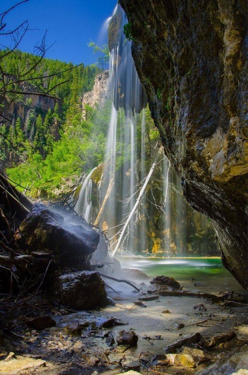 Bridal Veil Falls And Spouting Rock Up Close