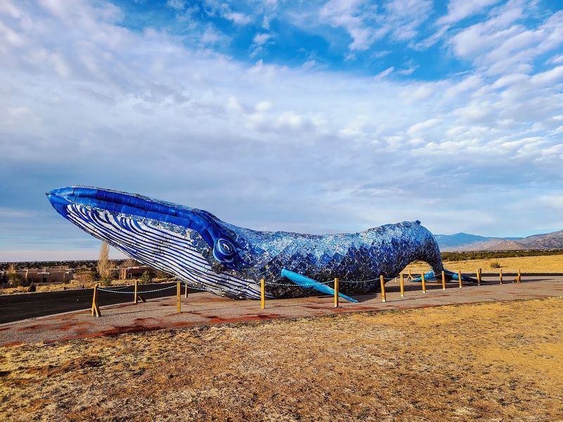 A Surreal Blue Form Against Southwestern Light