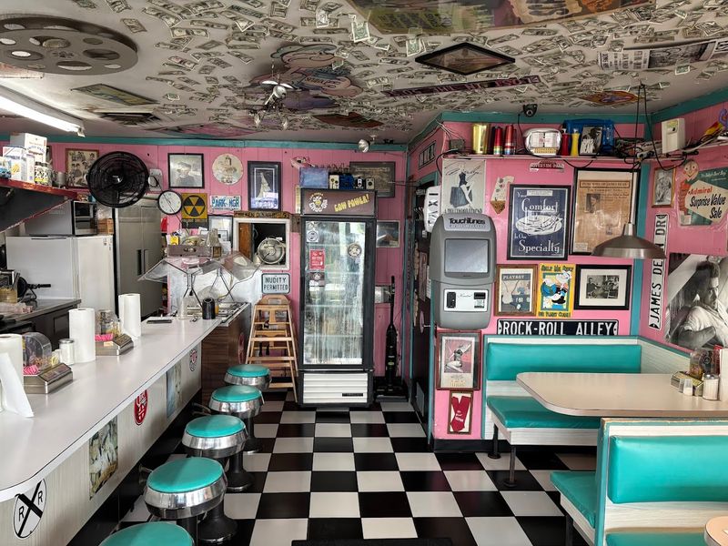 Checkered Floors And Chrome Stools That Set The Scene
