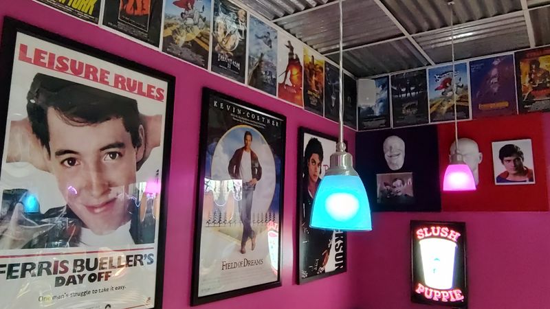 Walls Packed With 80s Memorabilia 