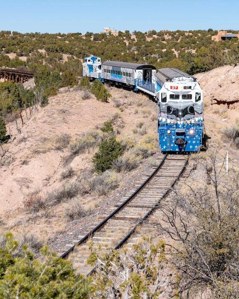 Desert Views From A Vintage Railcar