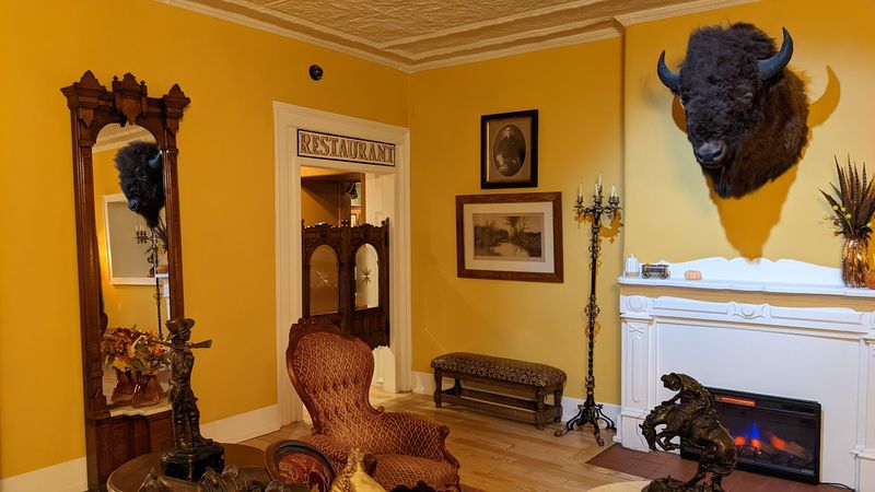 A Frontier Lobby With Stories In The Walls
