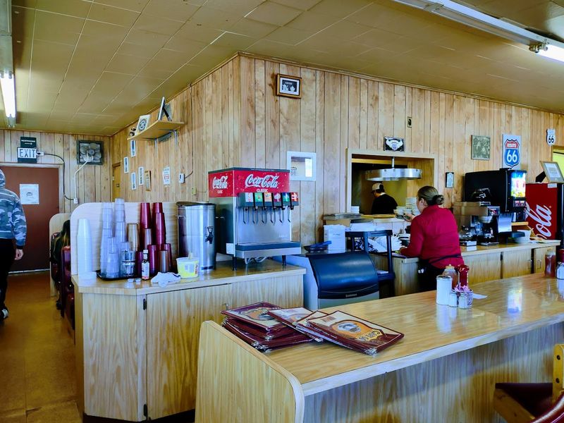 A Cozy Dining Room With Route 66 Character