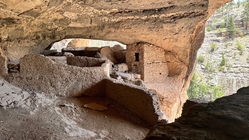 Ancient Rooms Carved Into Stone Walls