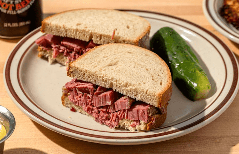 Hand-Sliced Pastrami At Schneider Deli