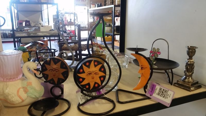 Colorful Shelves With Local Thrift Energy