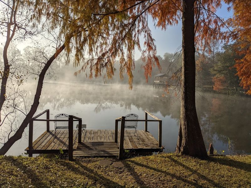 Fishing In The Stocked 5-Acre Private Lake