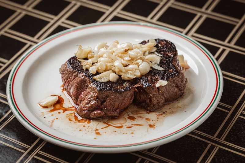 Garlic-Loaded Basque Steak At The Star Hotel