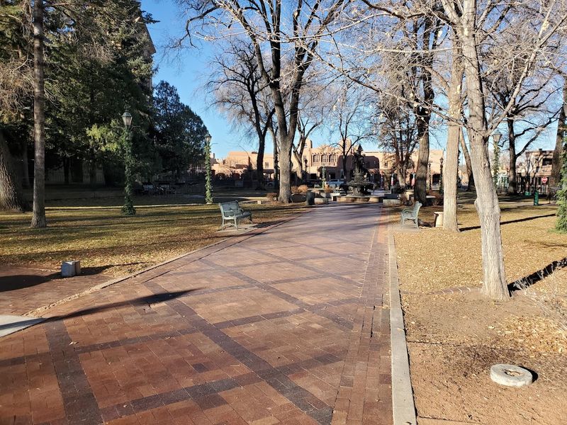 Shaded Benches Face Centuries Of History