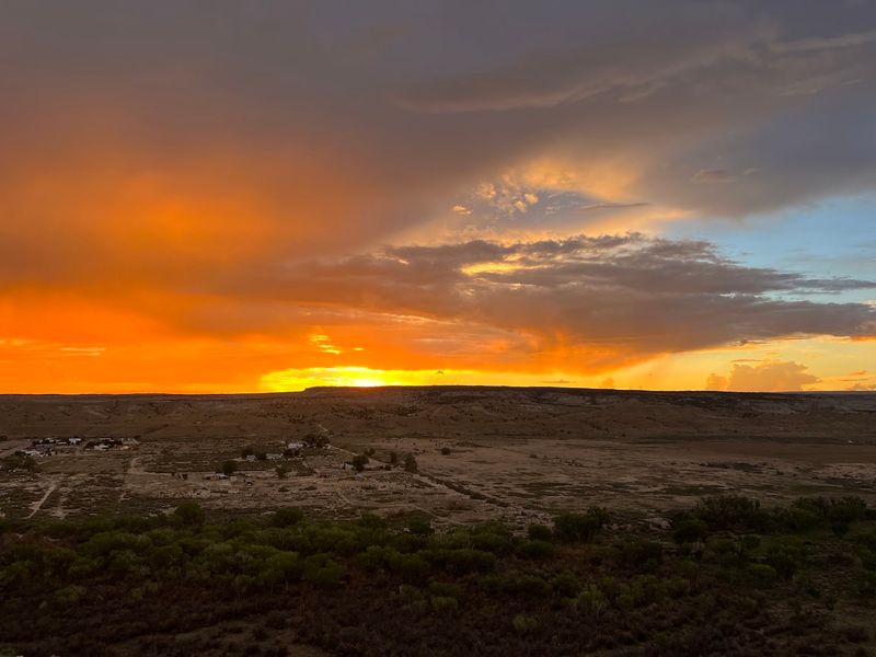 Clifftop Sunsets Stretch Toward The Four Corners