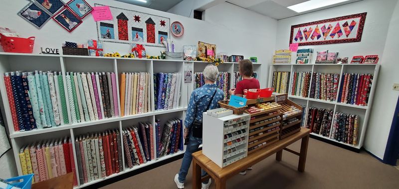 Shelves Packed With Patterned Possibility