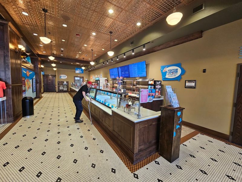 The Ice Cream Counter And Flavor Selection
