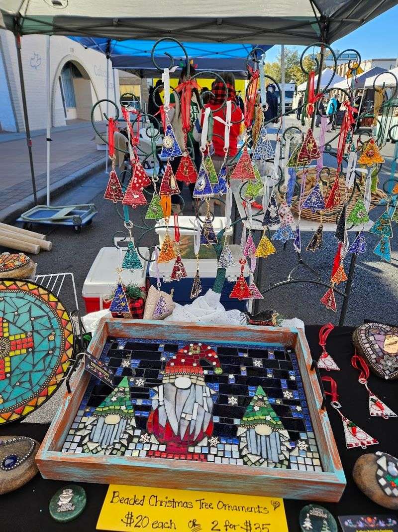 Market Stalls Beneath The Desert Sky