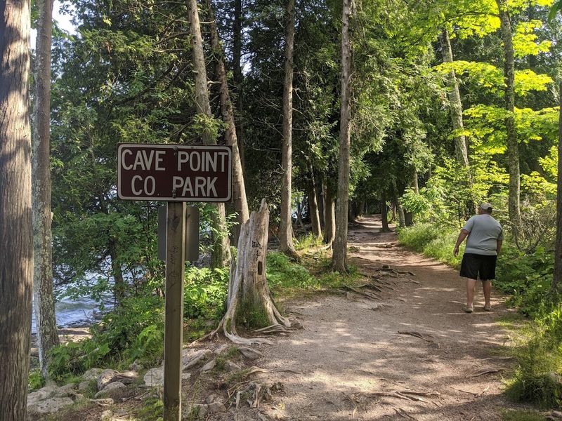 Hike Toward Cave Point County Park