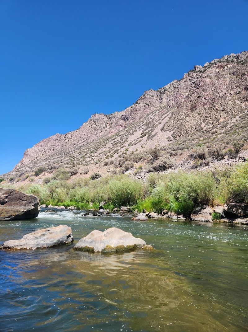 Whitewater Explodes Between Basalt Cliffs