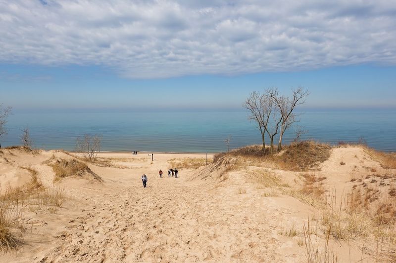 Dunes Rise Behind The Sand Like A Second Attraction