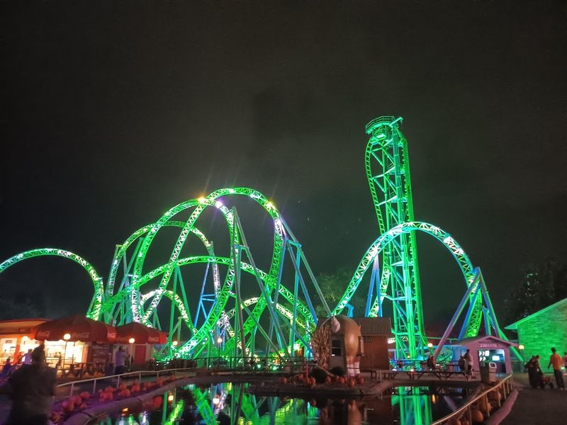 Riding At Night With The Color Lights On