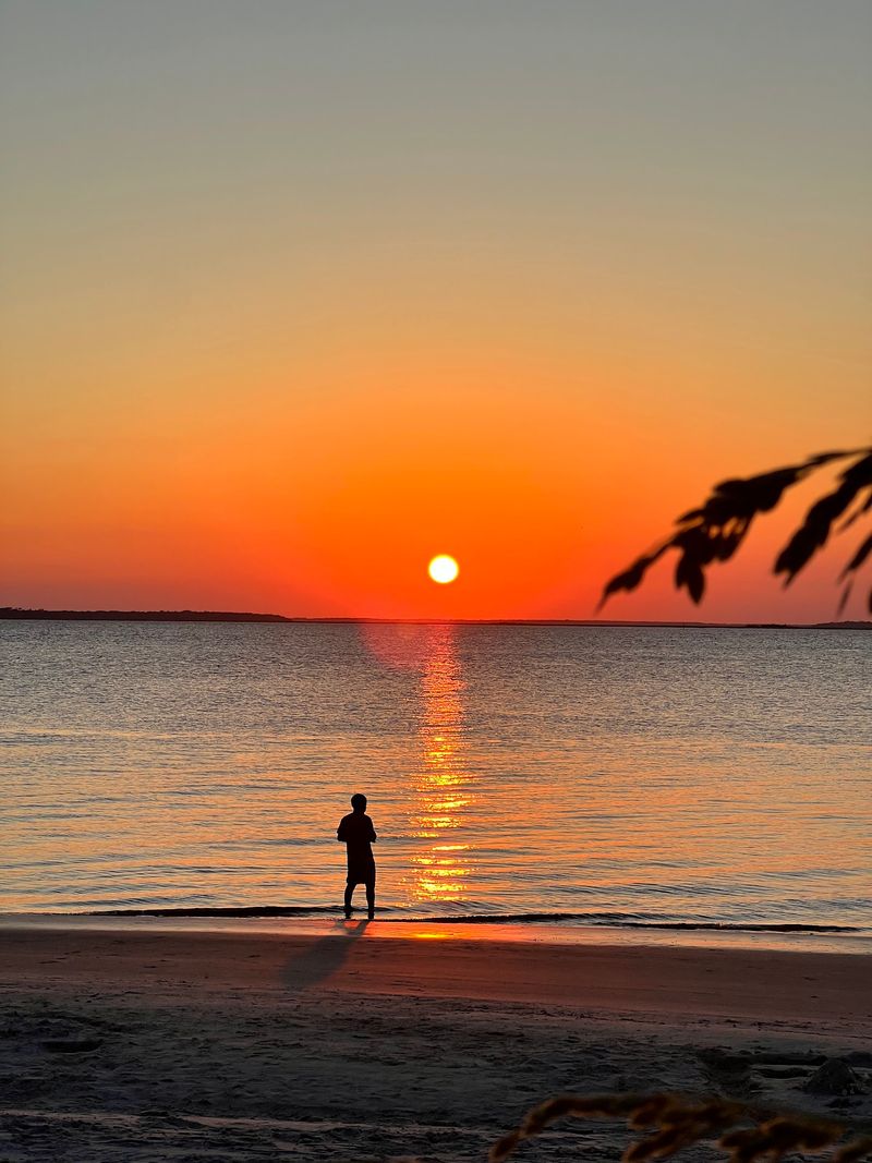 Sunset Gives The Southern Shore A Golden Finale