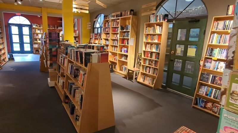 Arched Windows Flood The Book Displays With Light