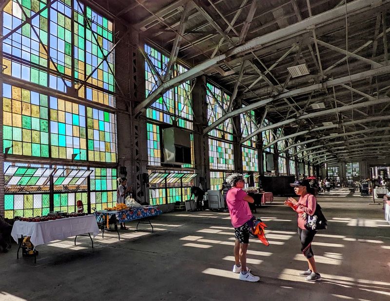 Sunlight Through Soaring Steel Windows