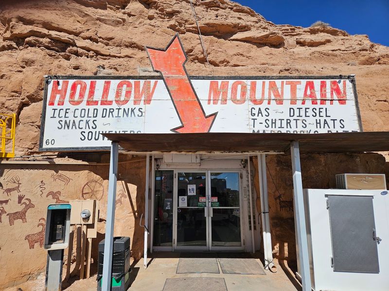 A Gas Station Built Into an Actual Mountain