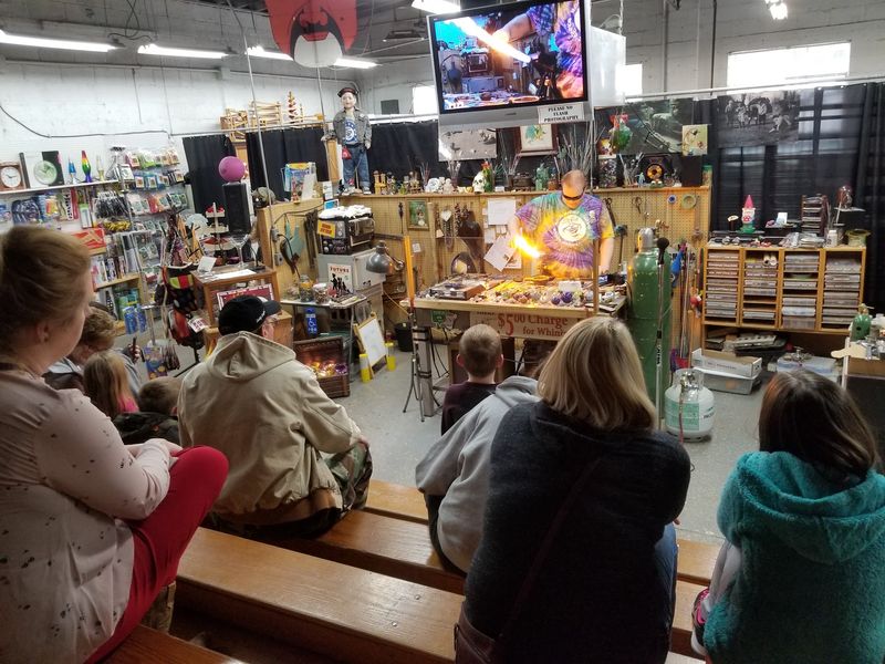 Scheduled Glass Demonstrations Happen Right In Front Of You