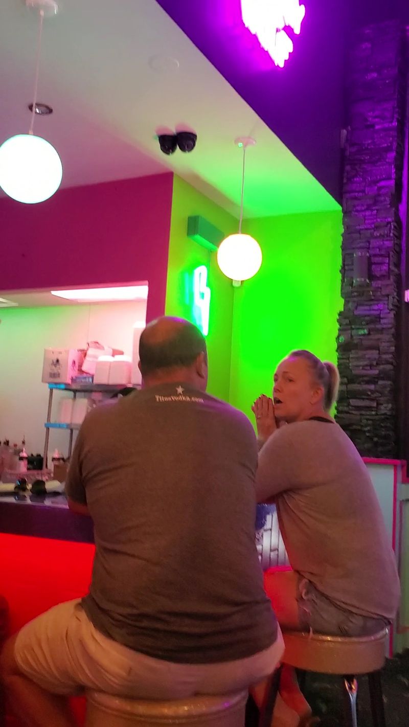 The small counter creates the atmosphere