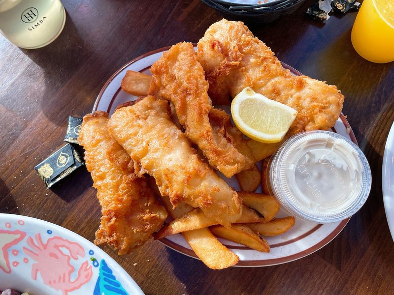Fish and Chips With That Famous Light Batter