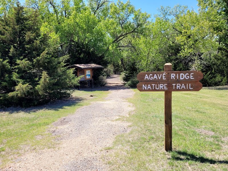 Agave Ridge Hiking Trail At Cedar Bluff State Park, Ellis, Kansas