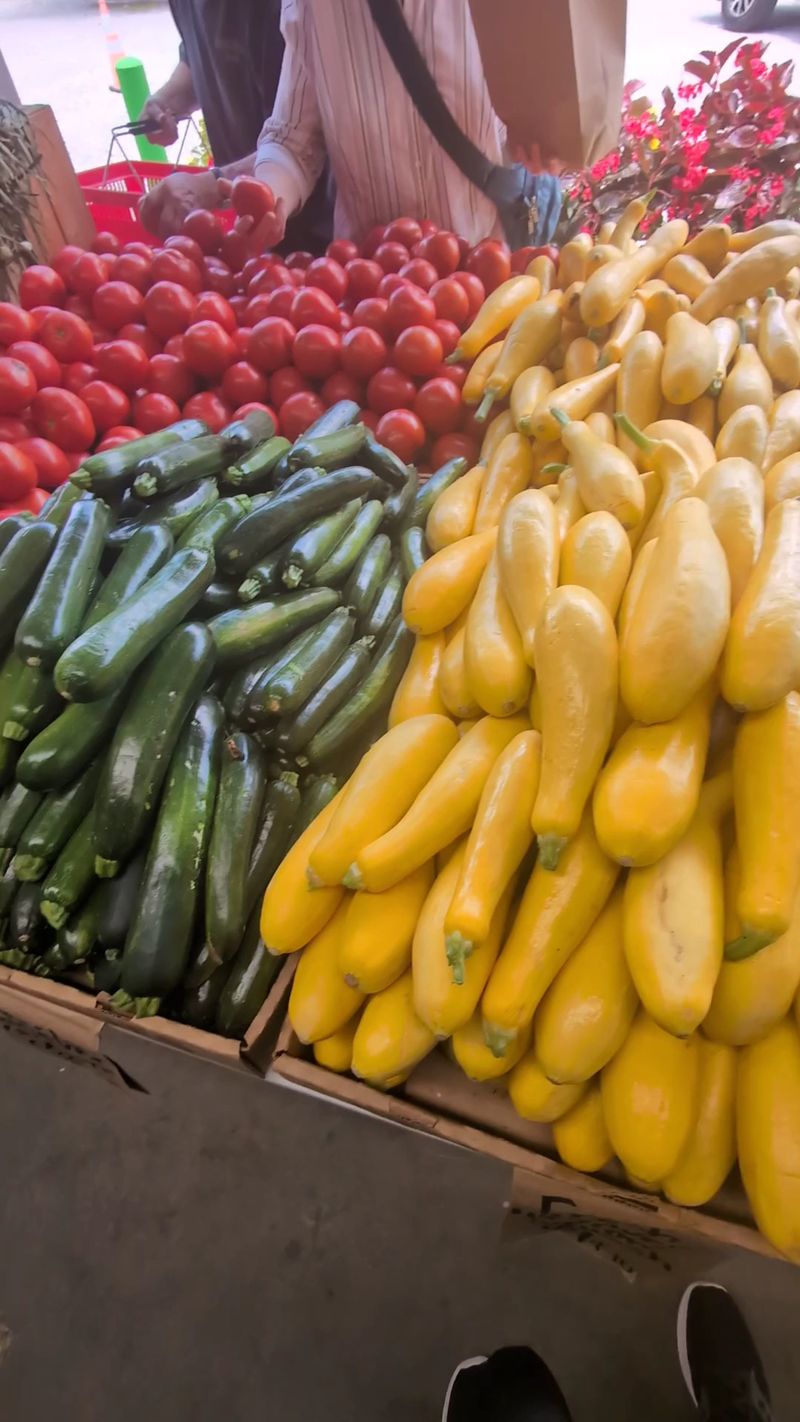 Squash, Cucumbers And Peppers Keep The Basket Moving