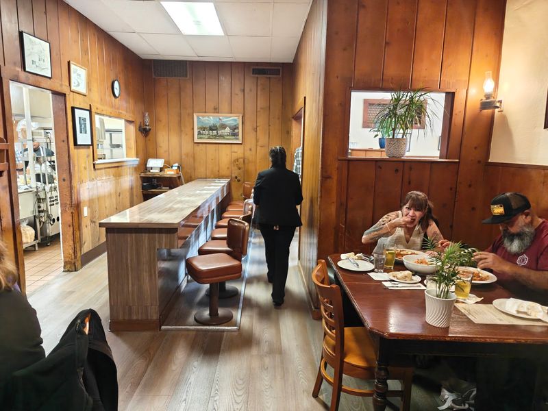 A Knotty-Pine Dining Room With Old-World Charm