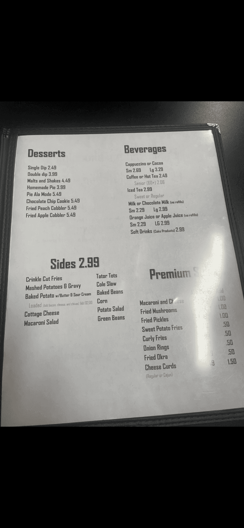 An Unexpectedly Long Menu For A Town This Size