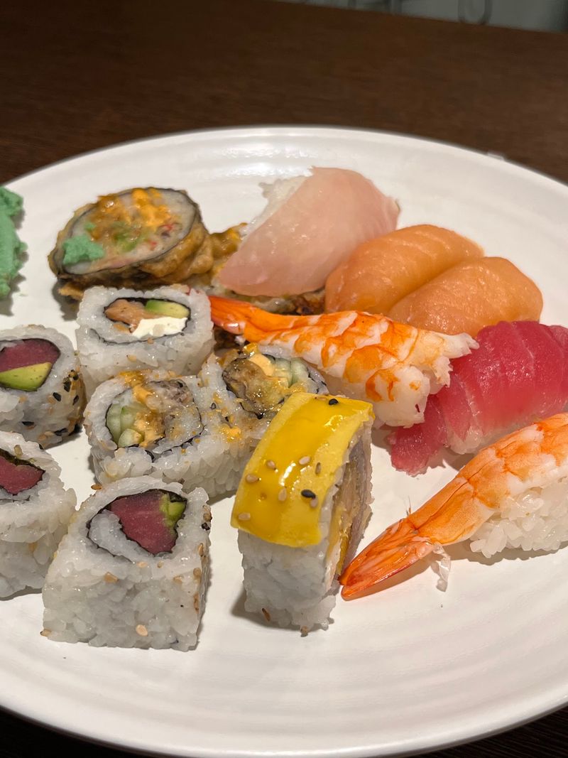 More Than Thirty Sushi Choices Start The Feast