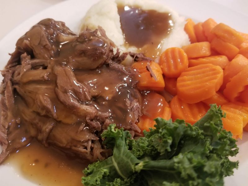 Roast Beef And Homemade Gravy Keep Lunch Firmly Old-School