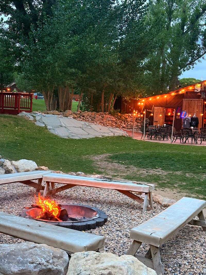 The Fire Pit And S'mores Scene After Dinner