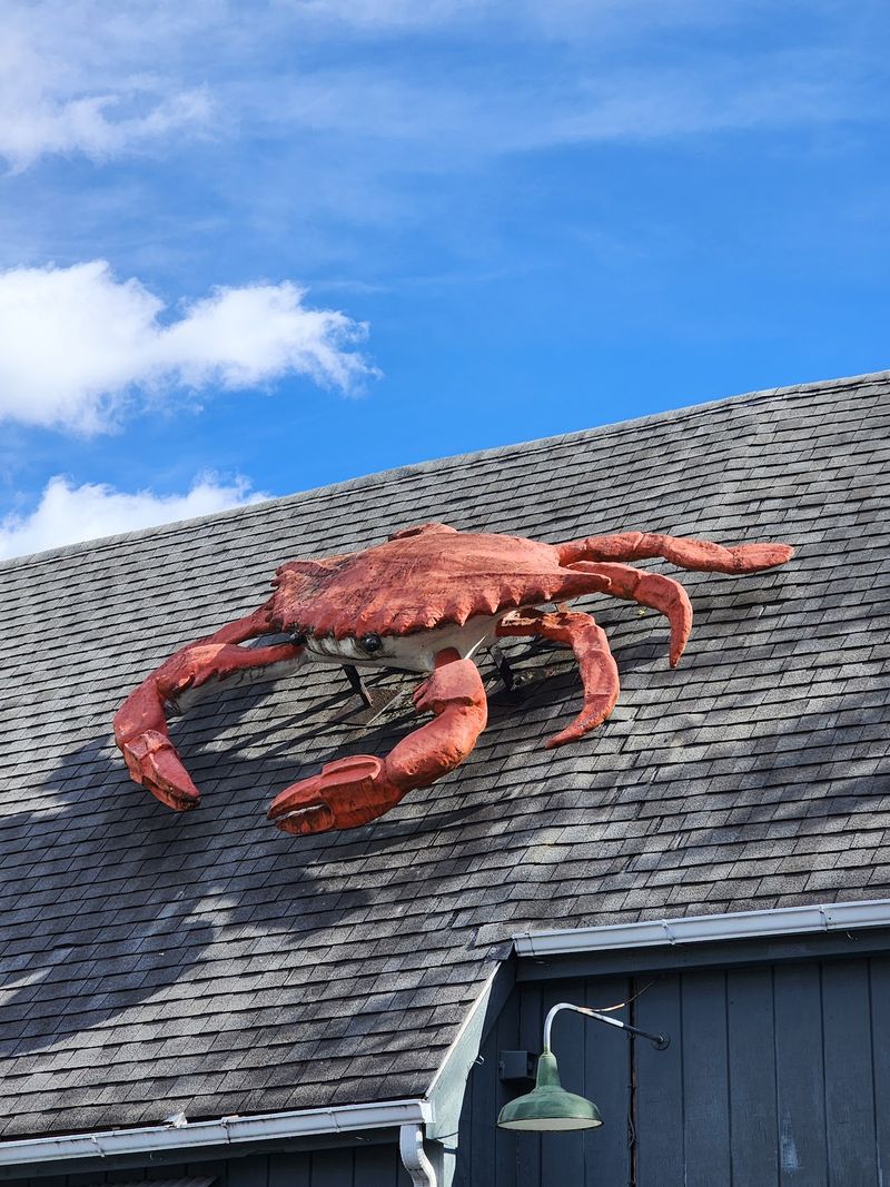 The Giant Rooftop Crab Marks The Corner